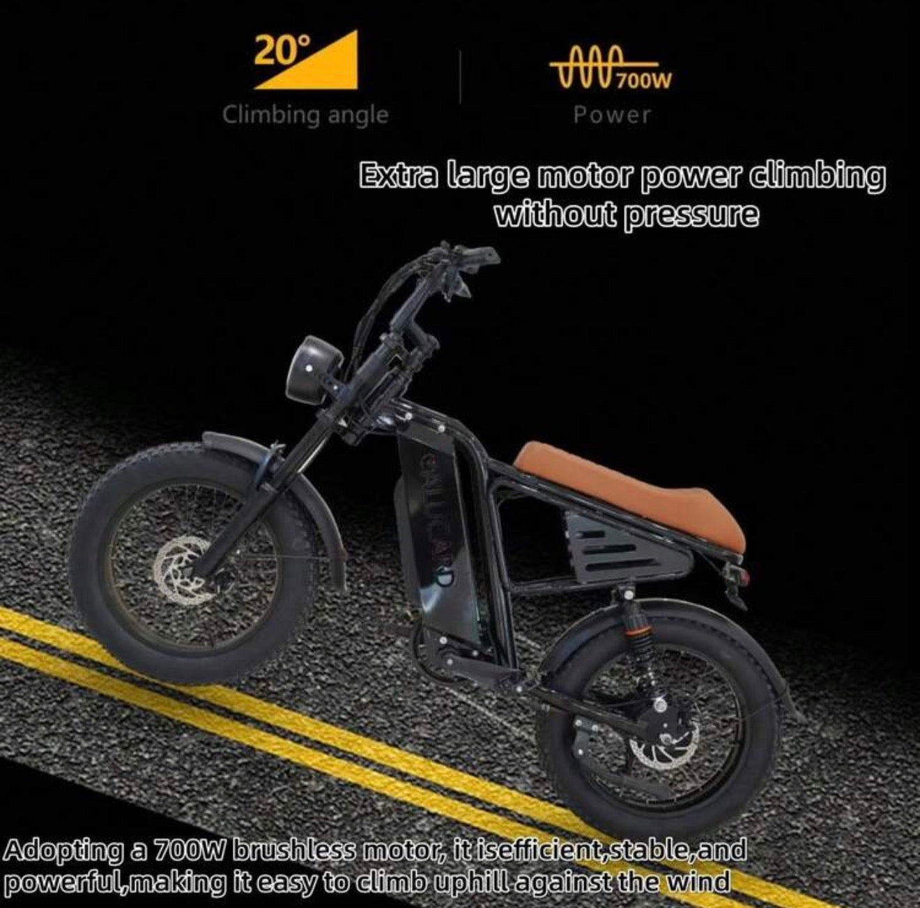 20-Inch Wide-Tire Electric Bicycle, 48V 750W Motor, 7-Speed Shimano Gearbox, 48V 13Ah Battery, 48V 2A Adapter, Top Speed 35MPH , Dual Suspension.