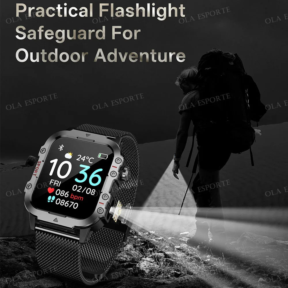 2025 New SmartWatch Men For Women Militray Outdoor GPS Track Sport Watches Heart Rate Sleep Waterproof Smart Watch IOS Android