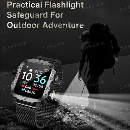2025 New SmartWatch Men For Women Militray Outdoor GPS Track Sport Watches Heart Rate Sleep Waterproof Smart Watch IOS Android