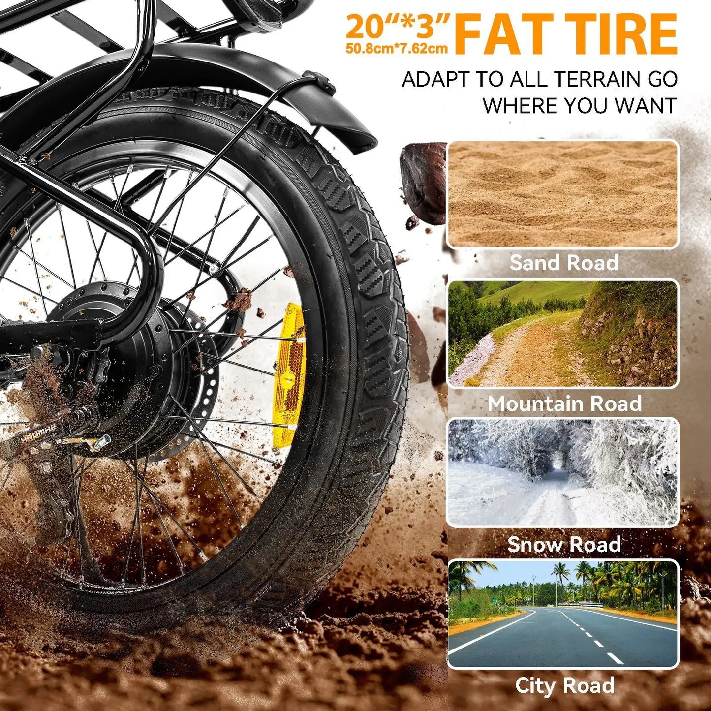 750W motor electric bicycle, 48V-10ah lithium battery outing life travel 20-inch durable urban commuting E-Bike