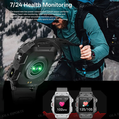 2025 New SmartWatch Men For Women Militray Outdoor GPS Track Sport Watches Heart Rate Sleep Waterproof Smart Watch IOS Android