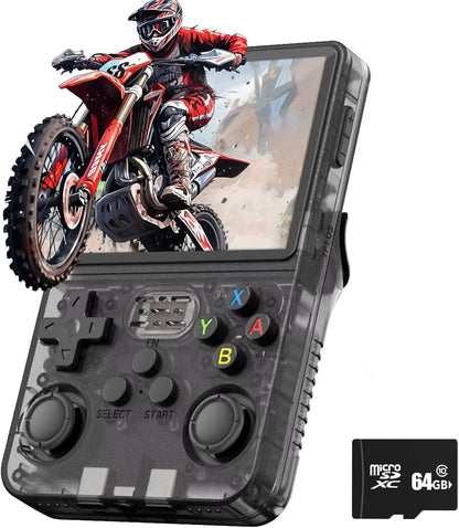 R36S Retro Game Console Handheld Video Arkos 2.0 System 3.5 Inch Single Card Portable Pocket Video Player 64GB 128GB 20000 Games