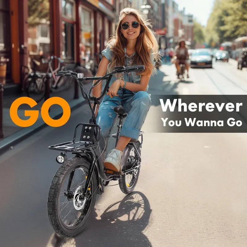 750W motor electric bicycle, 48V-10ah lithium battery outing life travel 20-inch durable urban commuting E-Bike